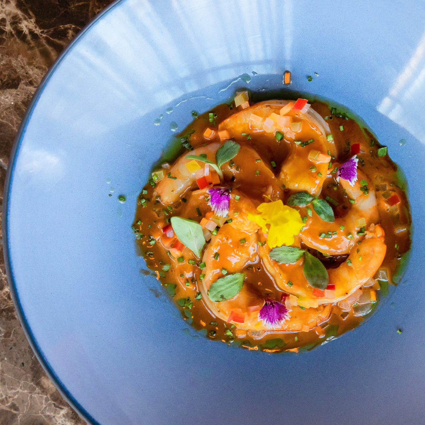 Akla InterContinental Mozambican shrimp “Pica Pau” with garlic and “piri piri”